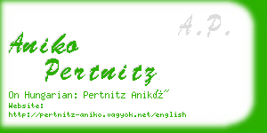 aniko pertnitz business card